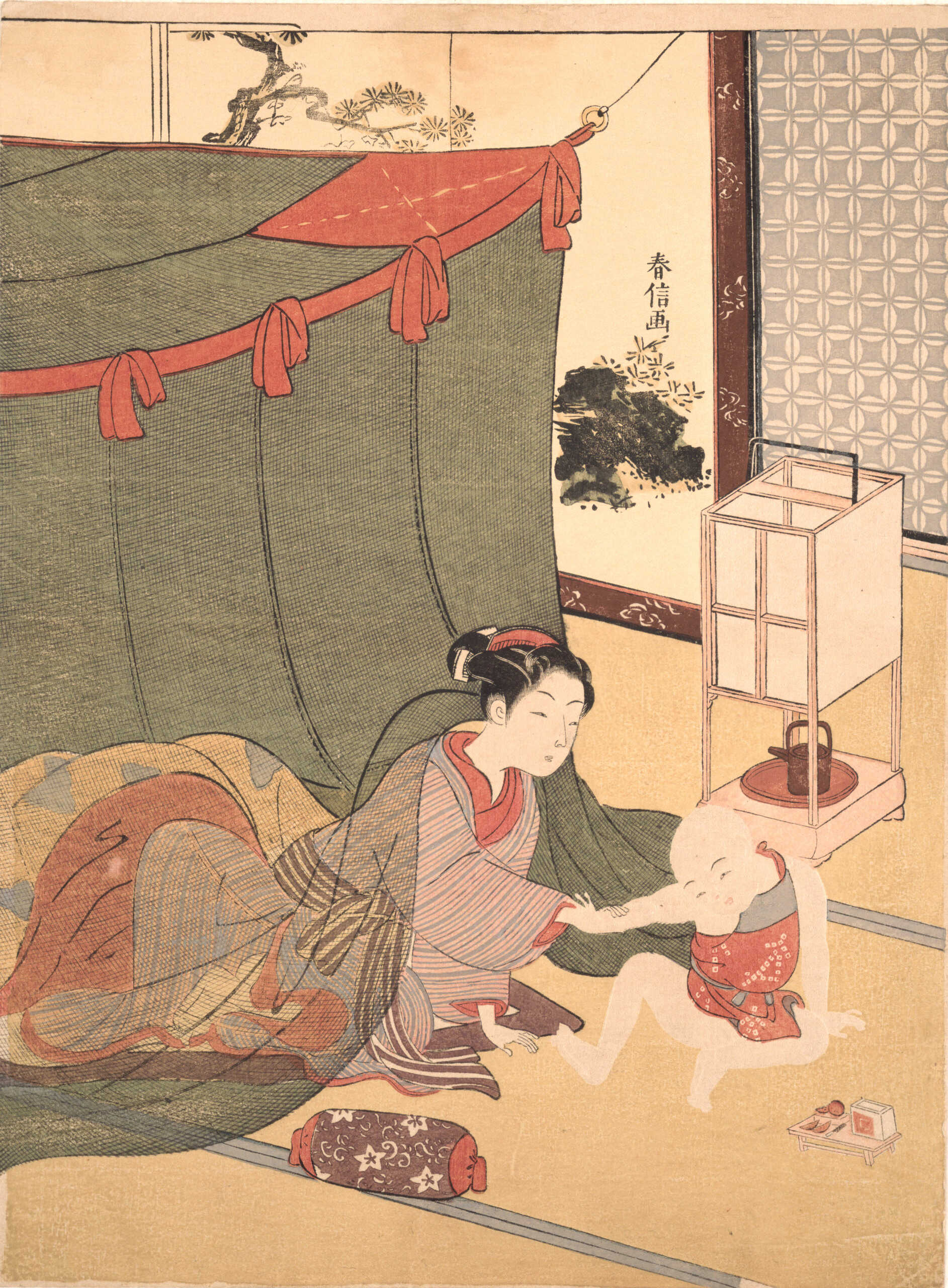 蚊帳の母と子 | 所蔵作品 | 千葉市美術館