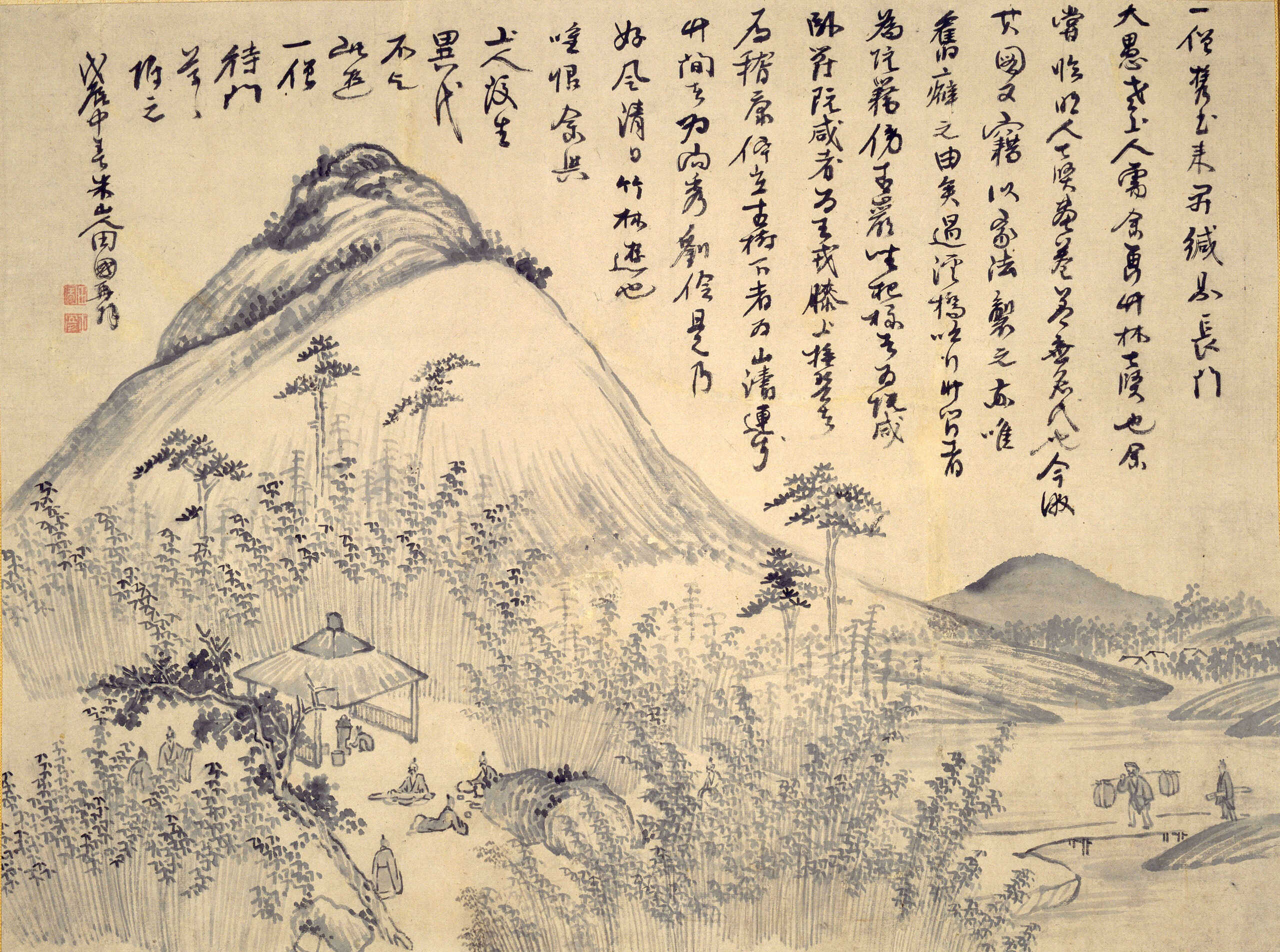 薩摩焼【献上薩摩焼人物図　竹林七賢人図】美術品 竹林七賢図 | 所蔵作品 | 千葉市美術館